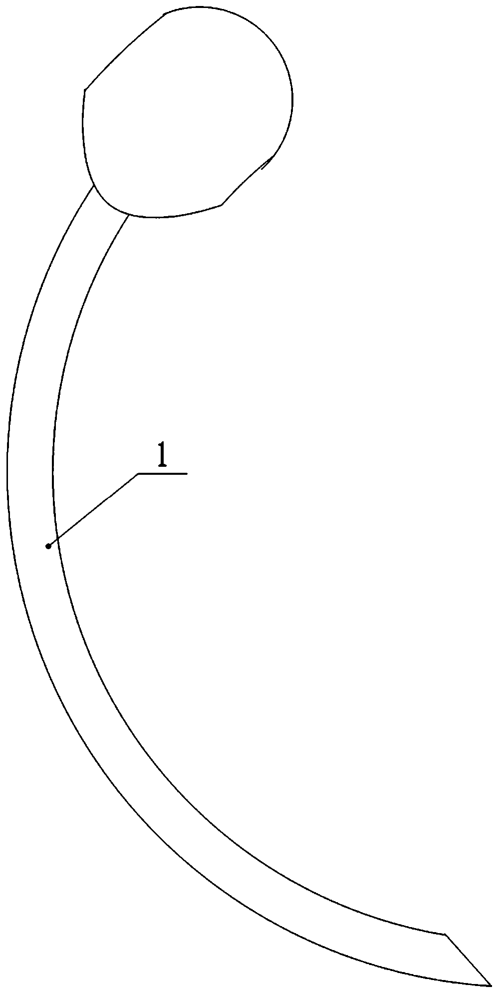 Arc-shaped puncture device and using method thereof