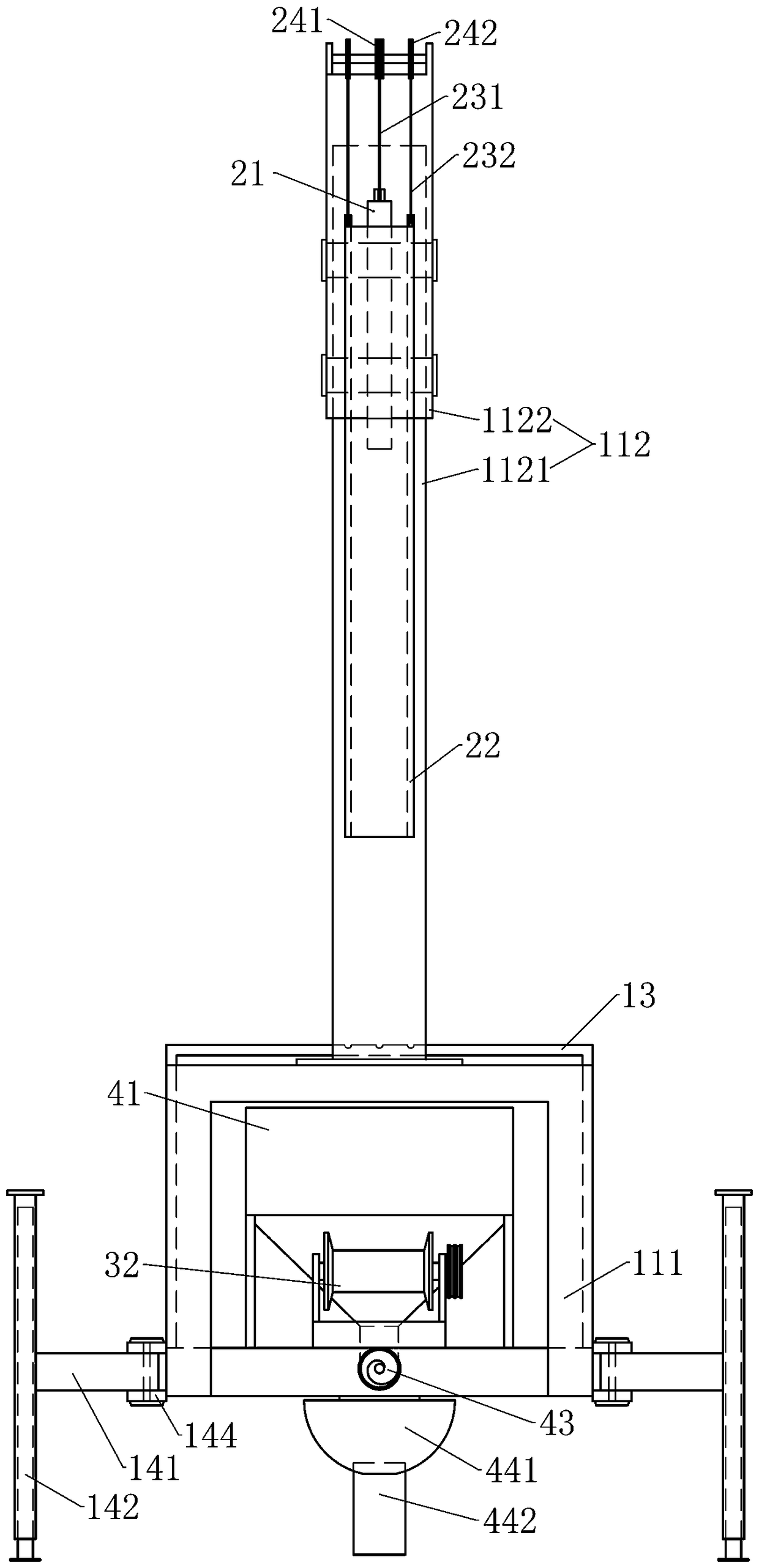 Automatic filling and compacting equipment and construction method for compaction pile foundation treatment