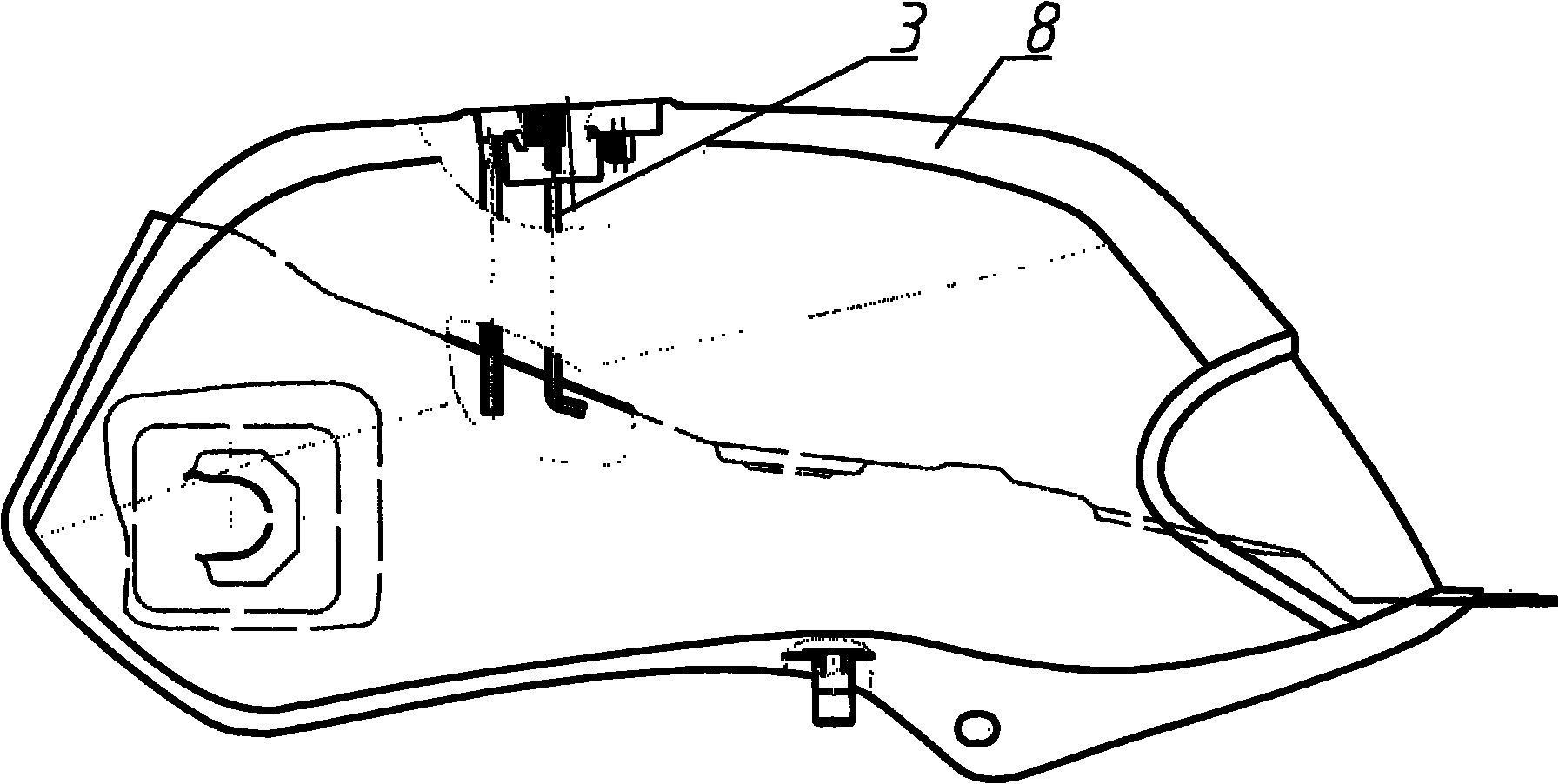 Motorcycle oil-gas separator