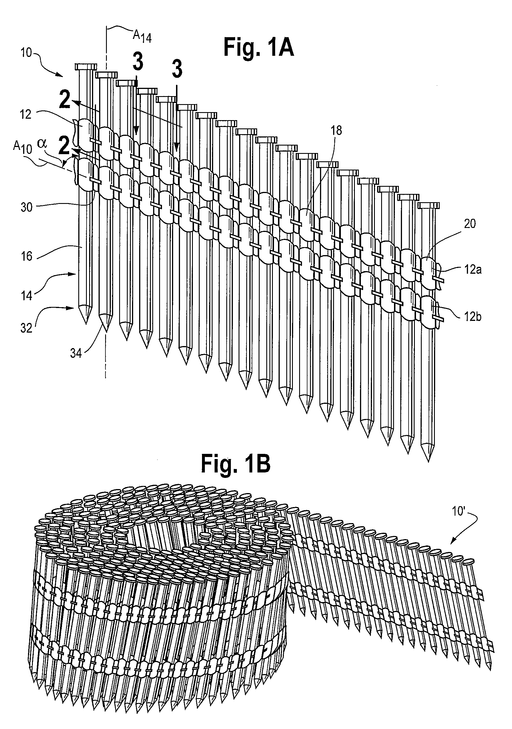 Debris-free plastic collating strip for nails