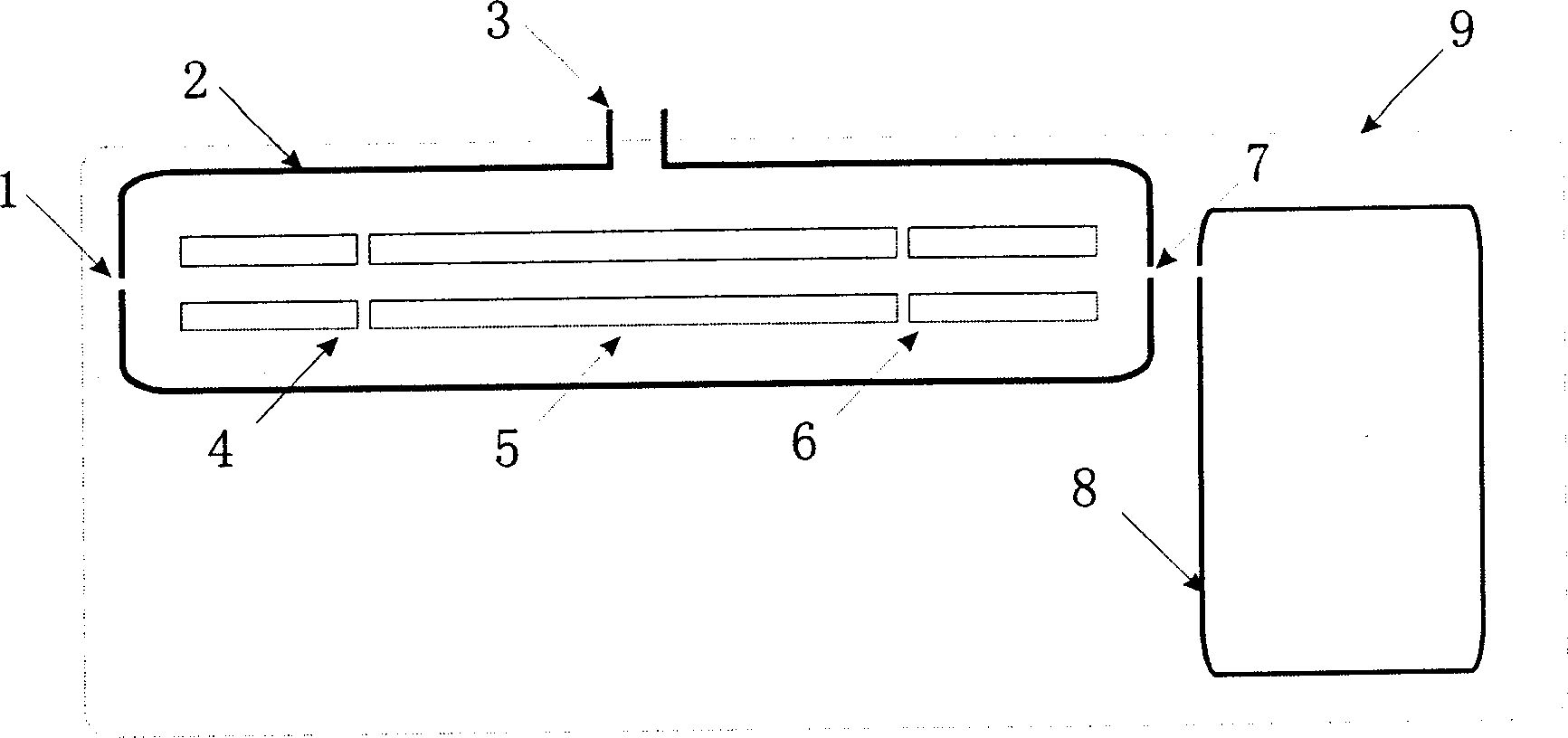 Gas-phase molecular ion reactor based on radio-frequency quard-polar rod, its realization and use