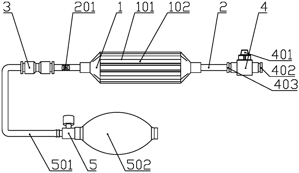 Through-and-through-wound hemostatic balloon device