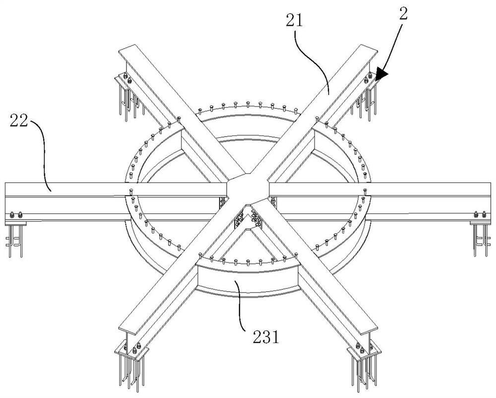 Silo structure three-dimensional greening structure and construction method thereof