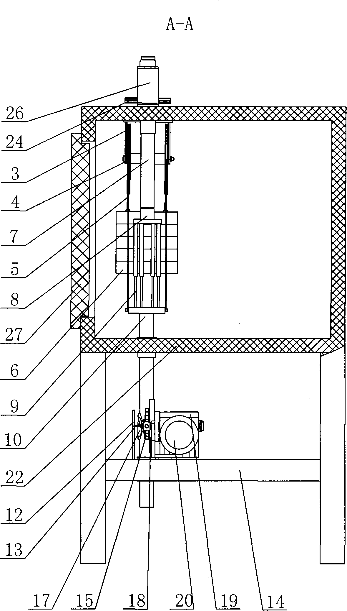 Gas spring environmental simulated fatigue-testing machine