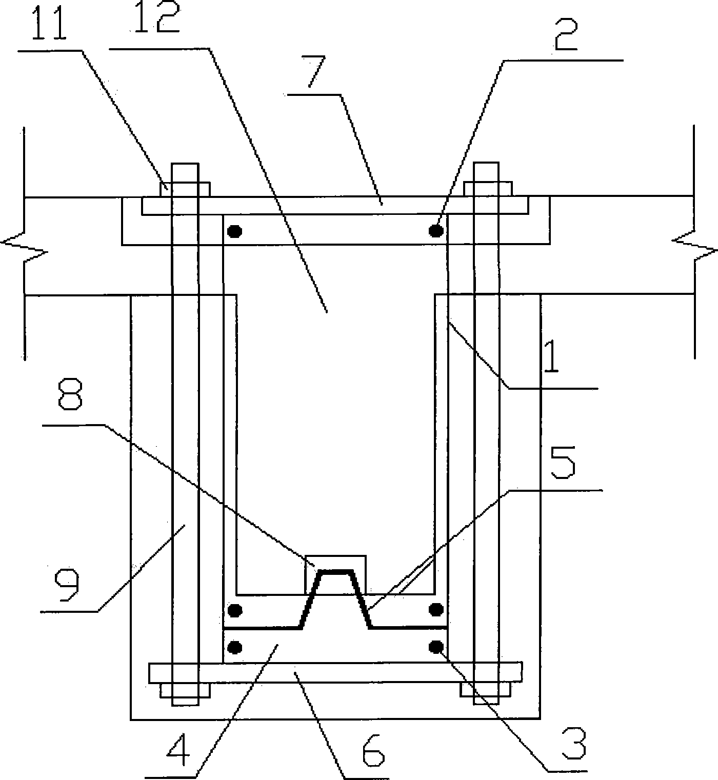 Method for reinforcing concrete weak beam