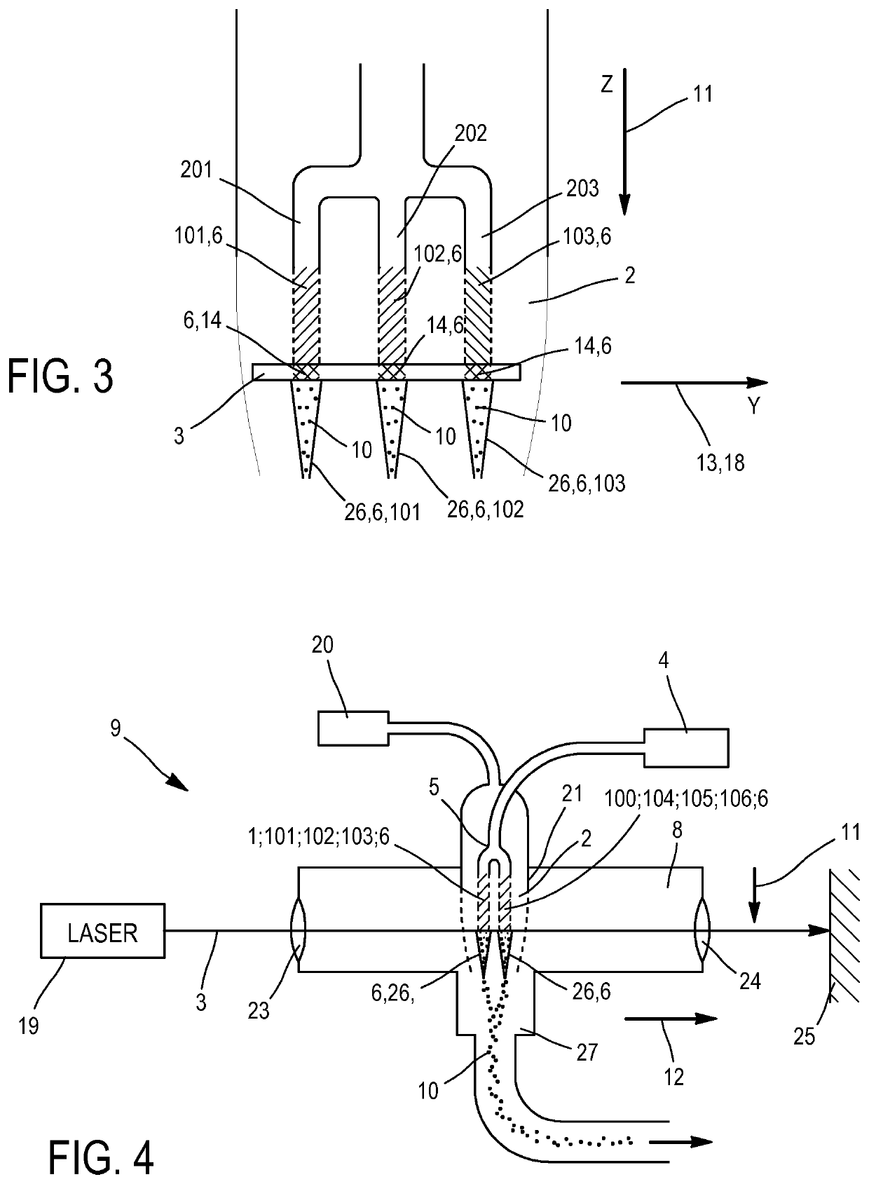 Method for producing multilayer submicron particles by laser pyrolysis