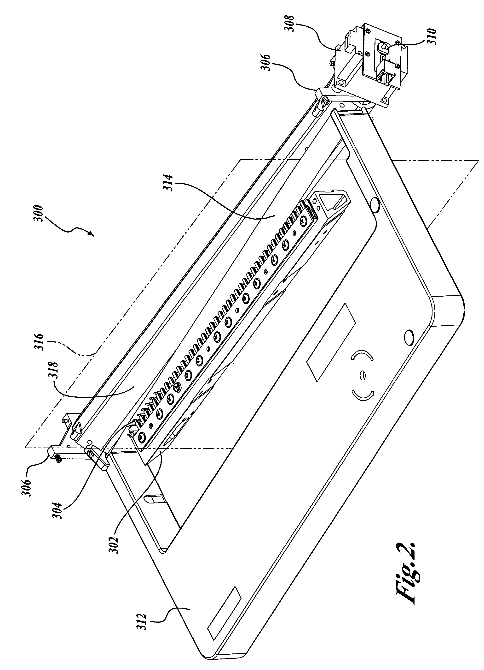 Line printer having a motorized platen that automatically adjusts to accommodate print forms of varying thickness