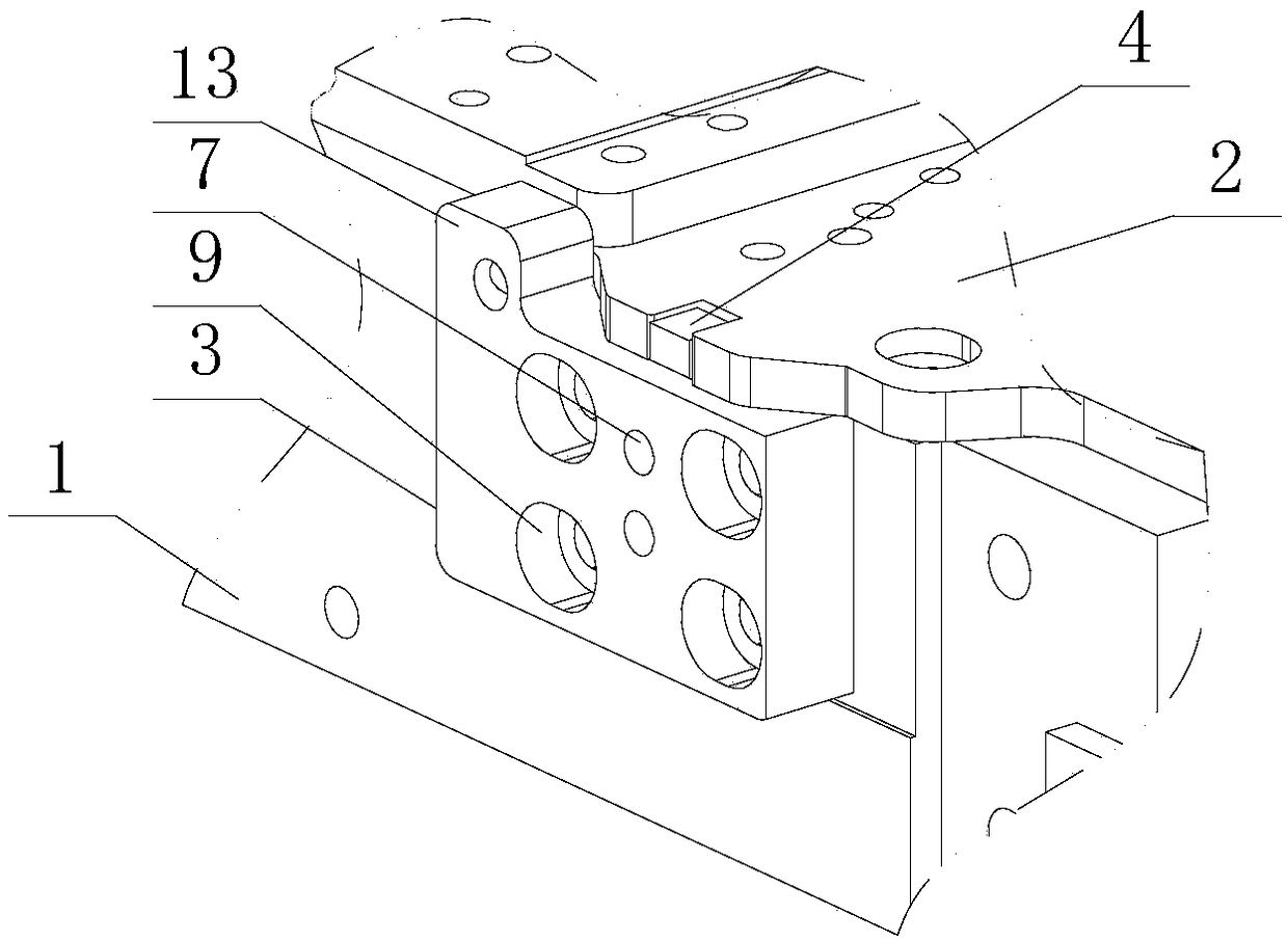 Plate locating structure for flat knitting machine