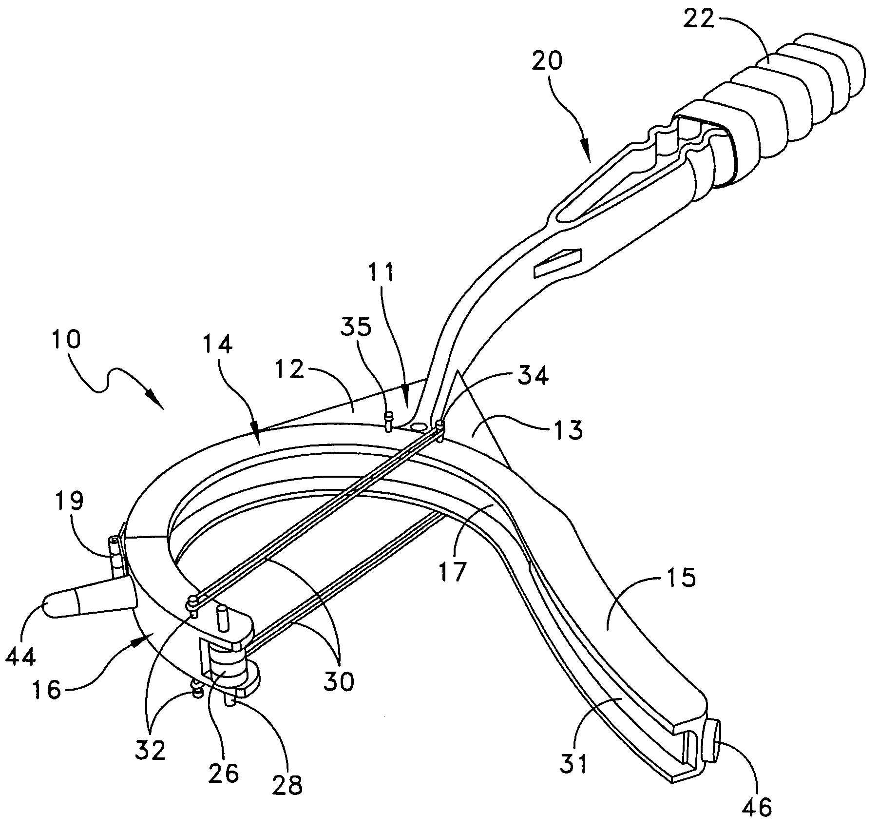 Disc launching device