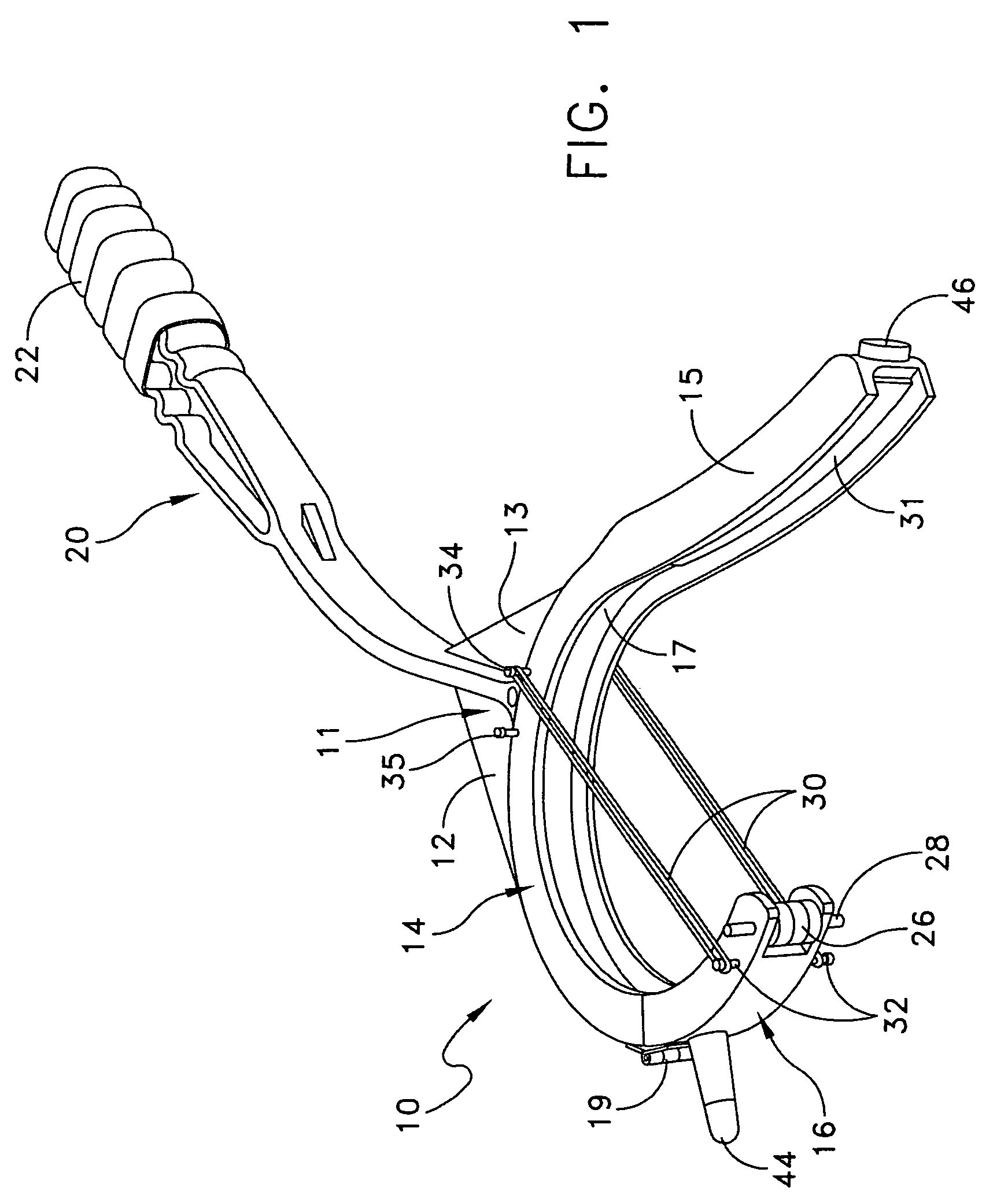 Disc launching device