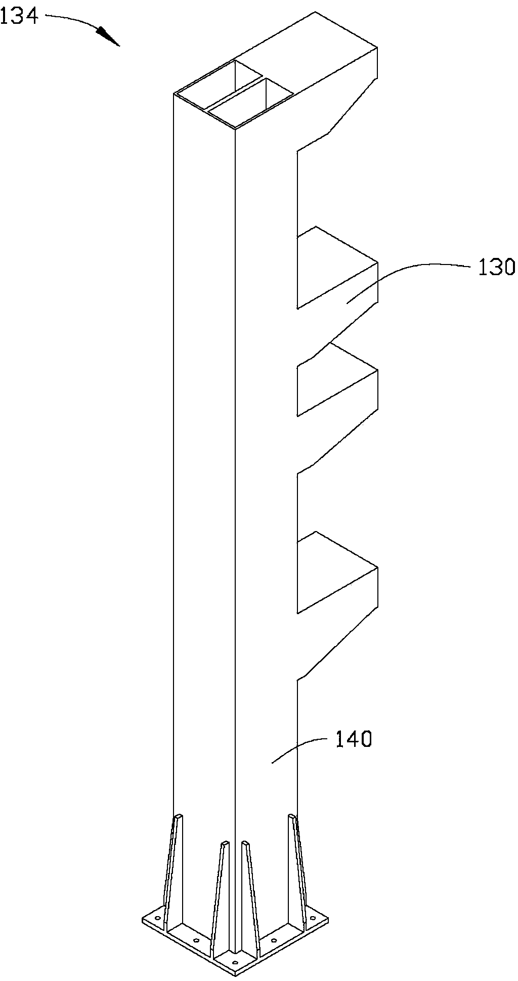 Fixed positioning device of front section part of aircraft product