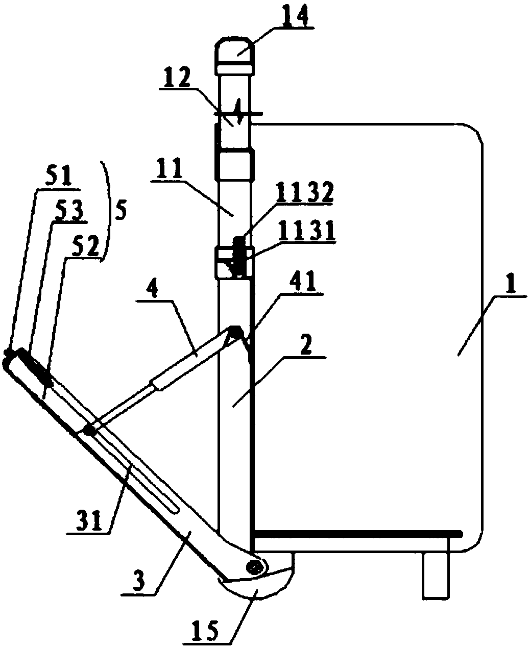 Draw-bar-box wheel shrinking and ejecting structure