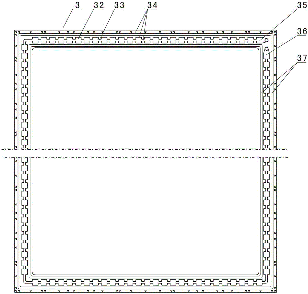 Large-aperture optical element whole-perimeter cooling device