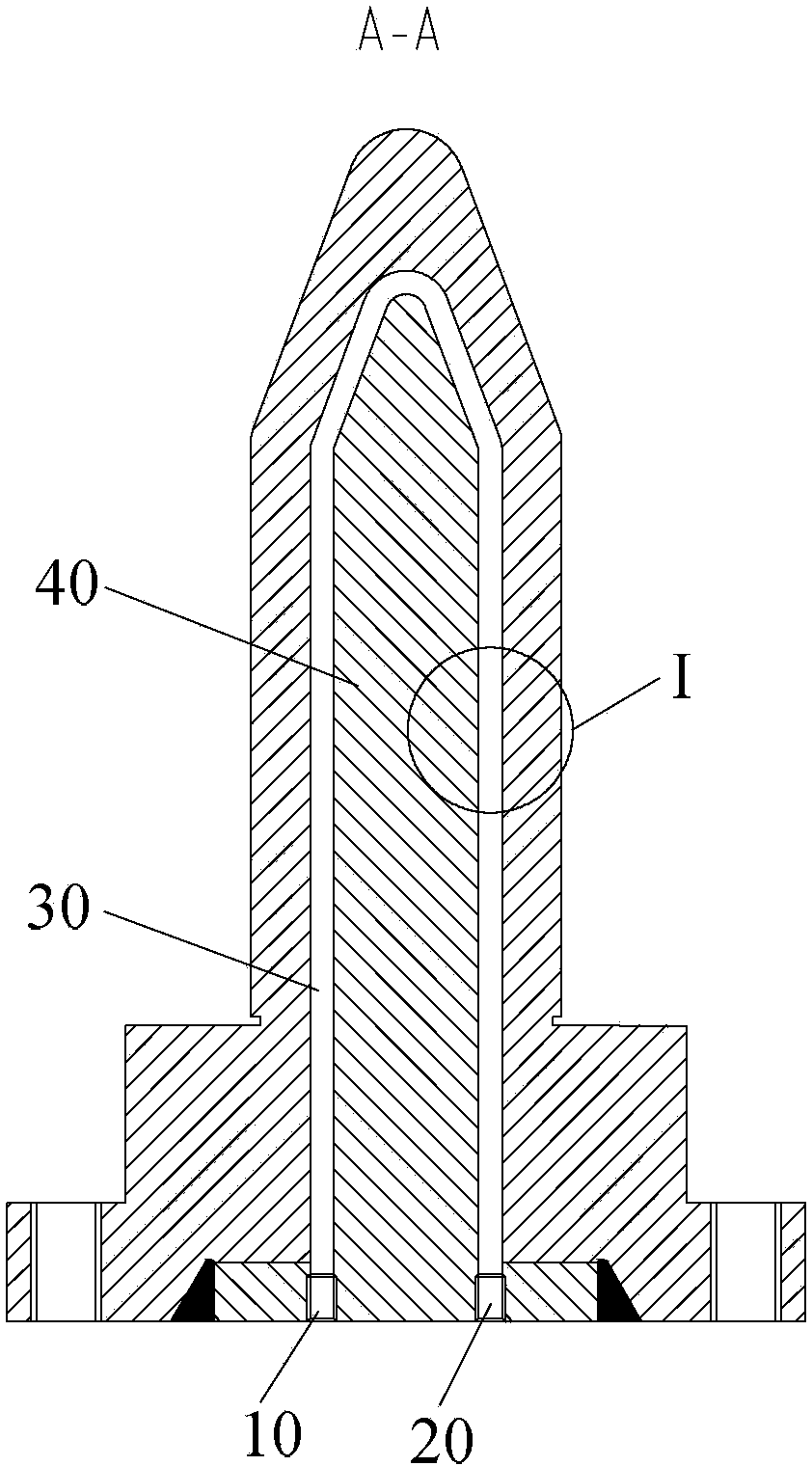 Cooling positioning pin