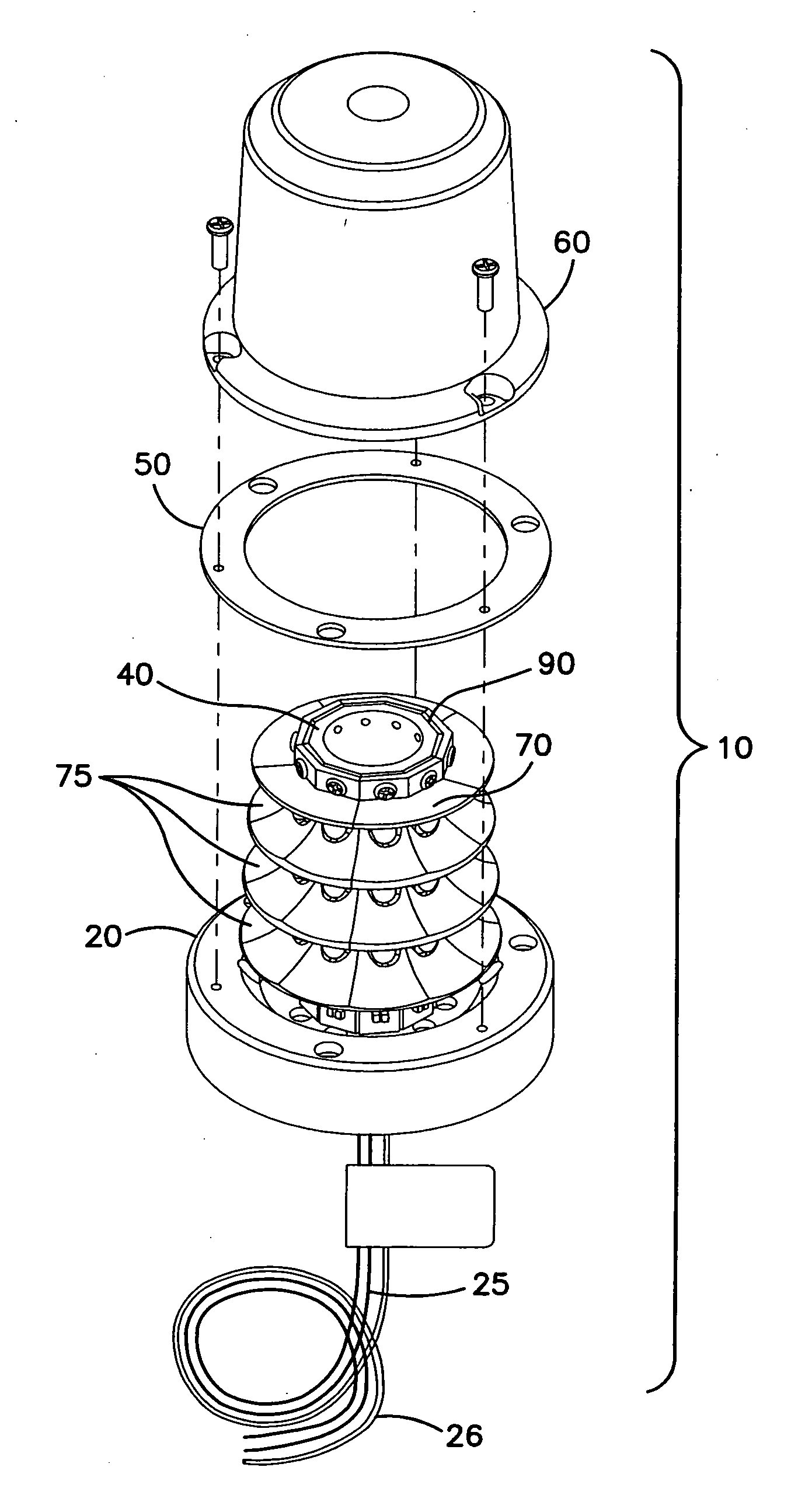 LED aircraft anticollision beacon