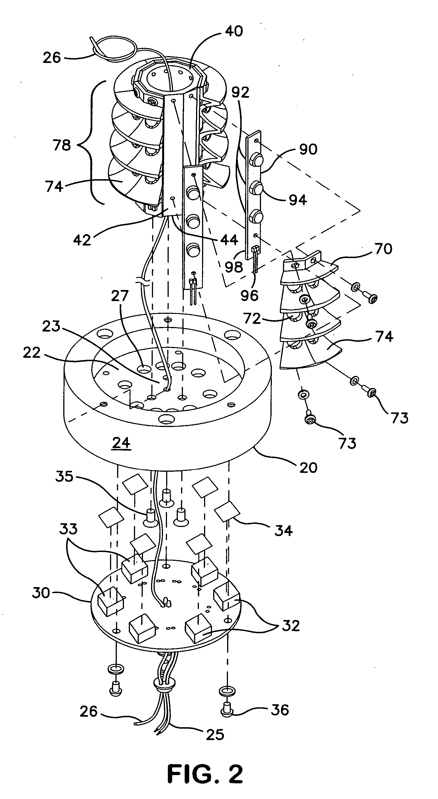 LED aircraft anticollision beacon