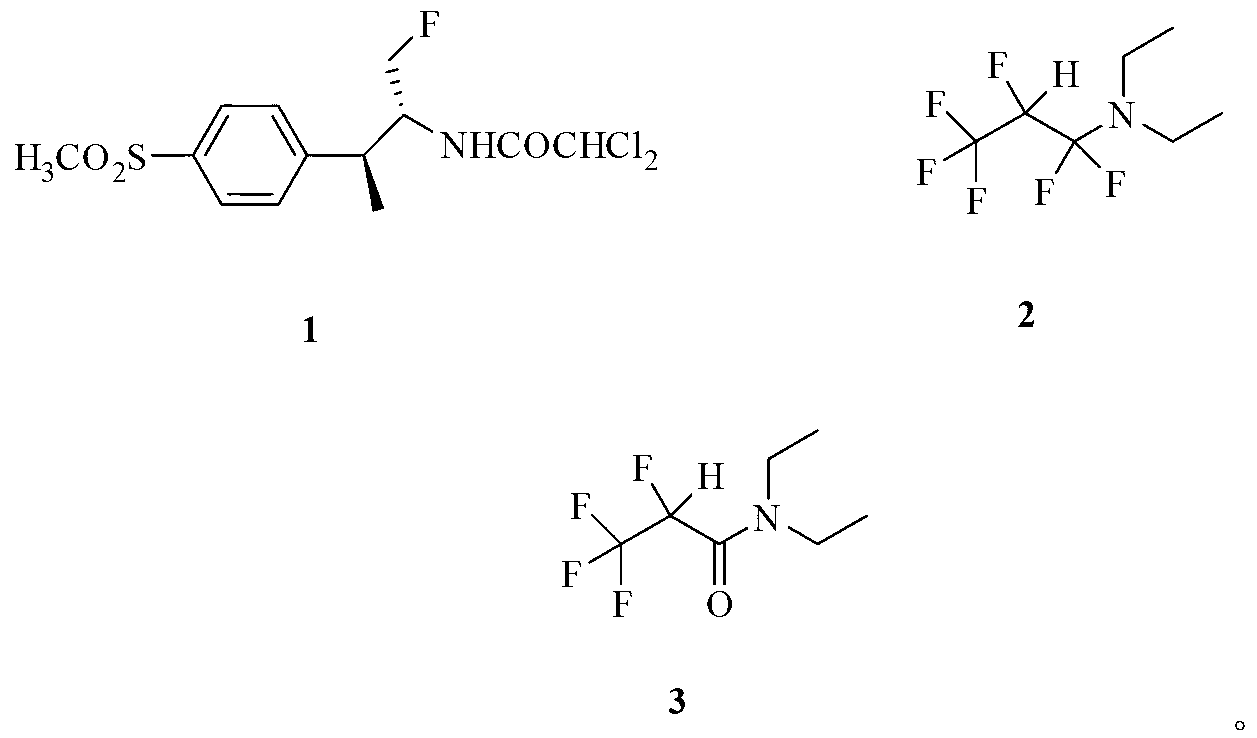 Application of fluorinating agent in florfenicol preparation technology