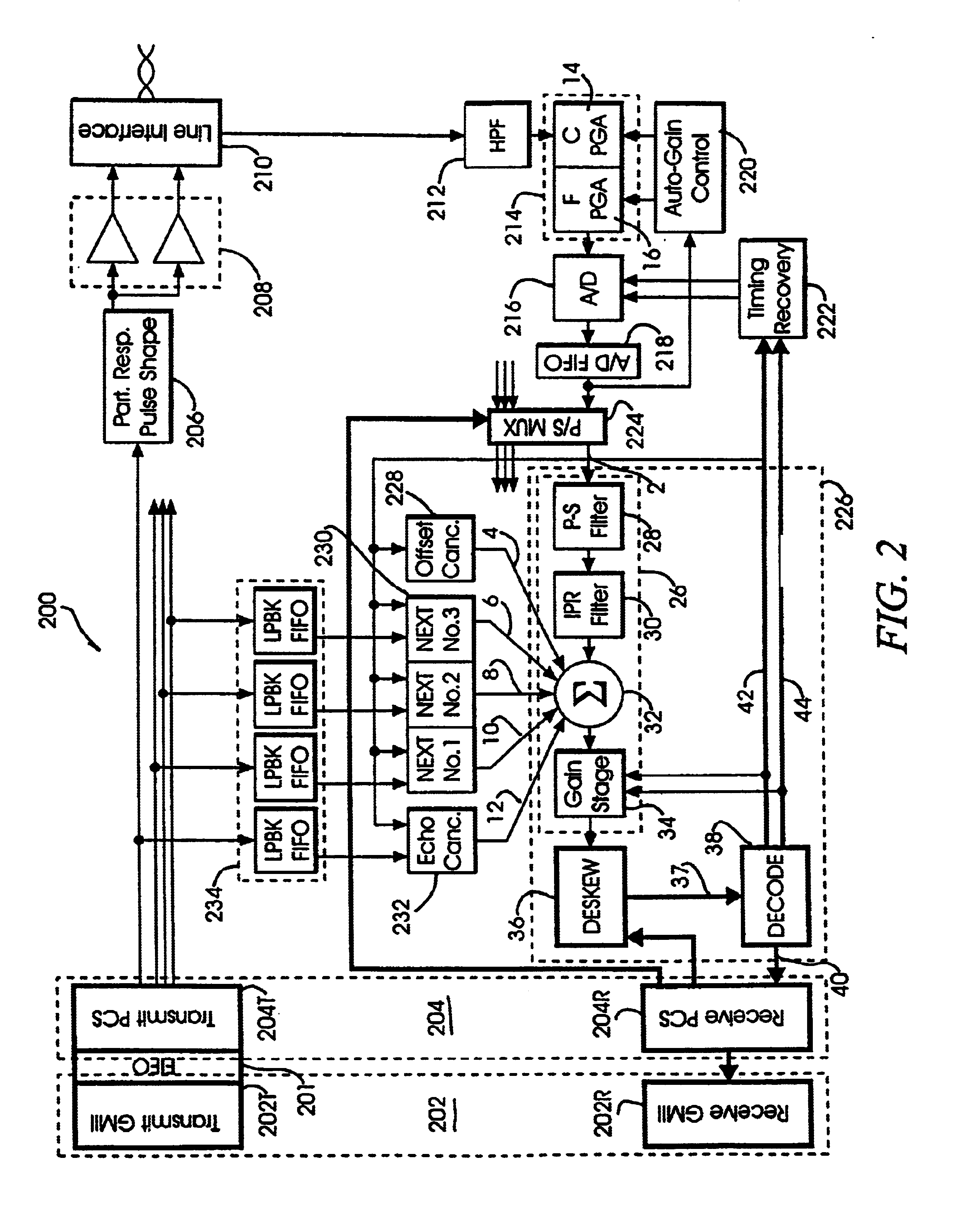 High-speed decoder for a multi-pair gigabit transceiver