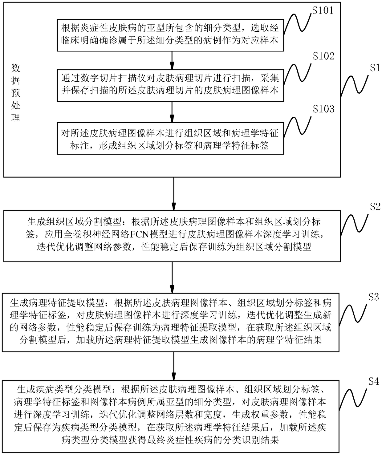 Recognition method and system based on dermatopathology images