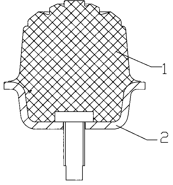 High-hardness rubber composite for minitype automobile chassis buffer block