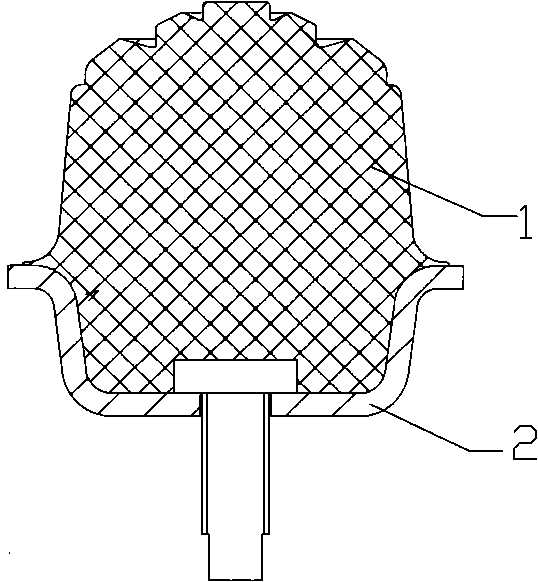 High-hardness rubber composite for minitype automobile chassis buffer block