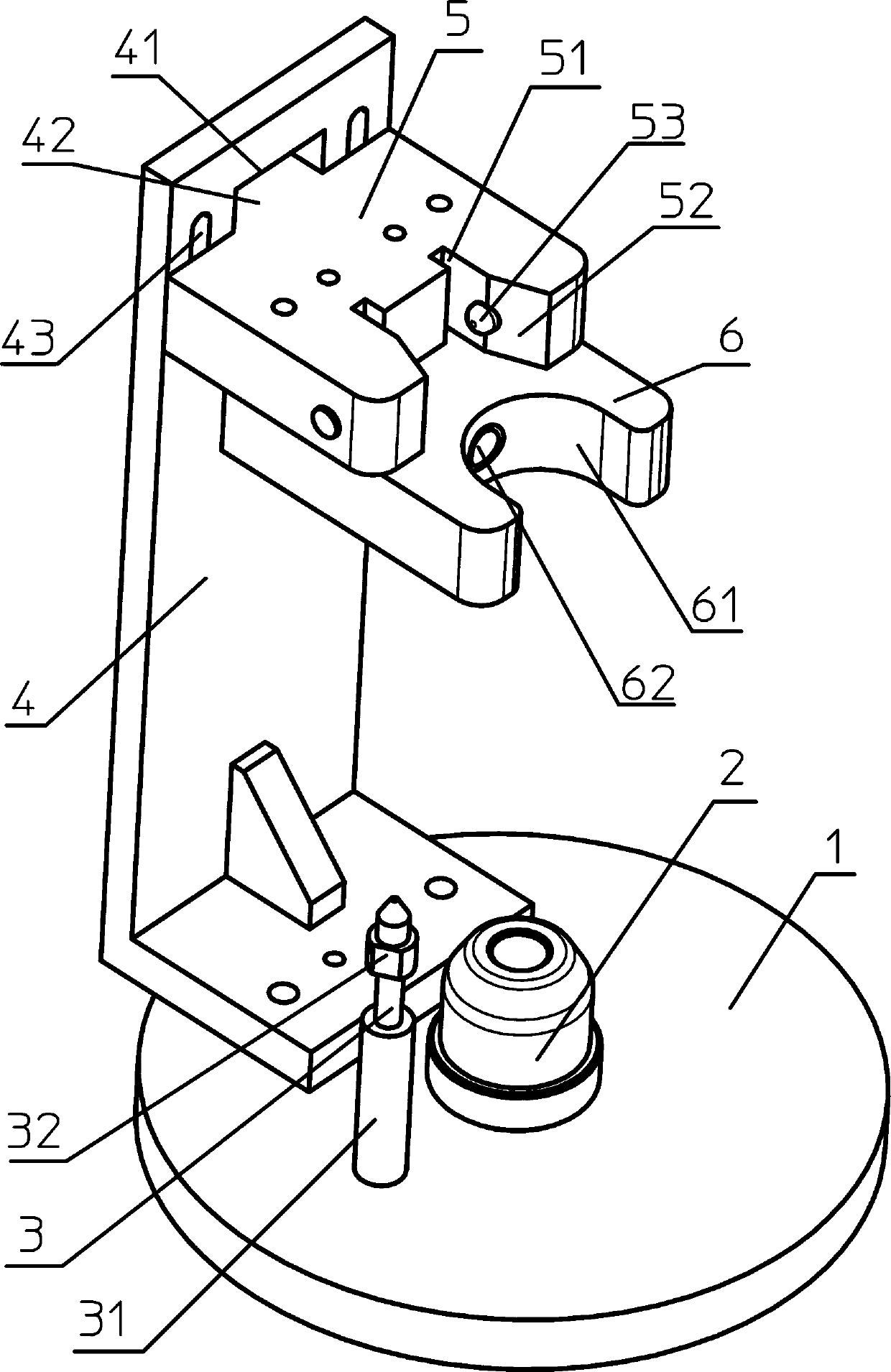 Welding tool for bracket on car shock absorber outer cylinder