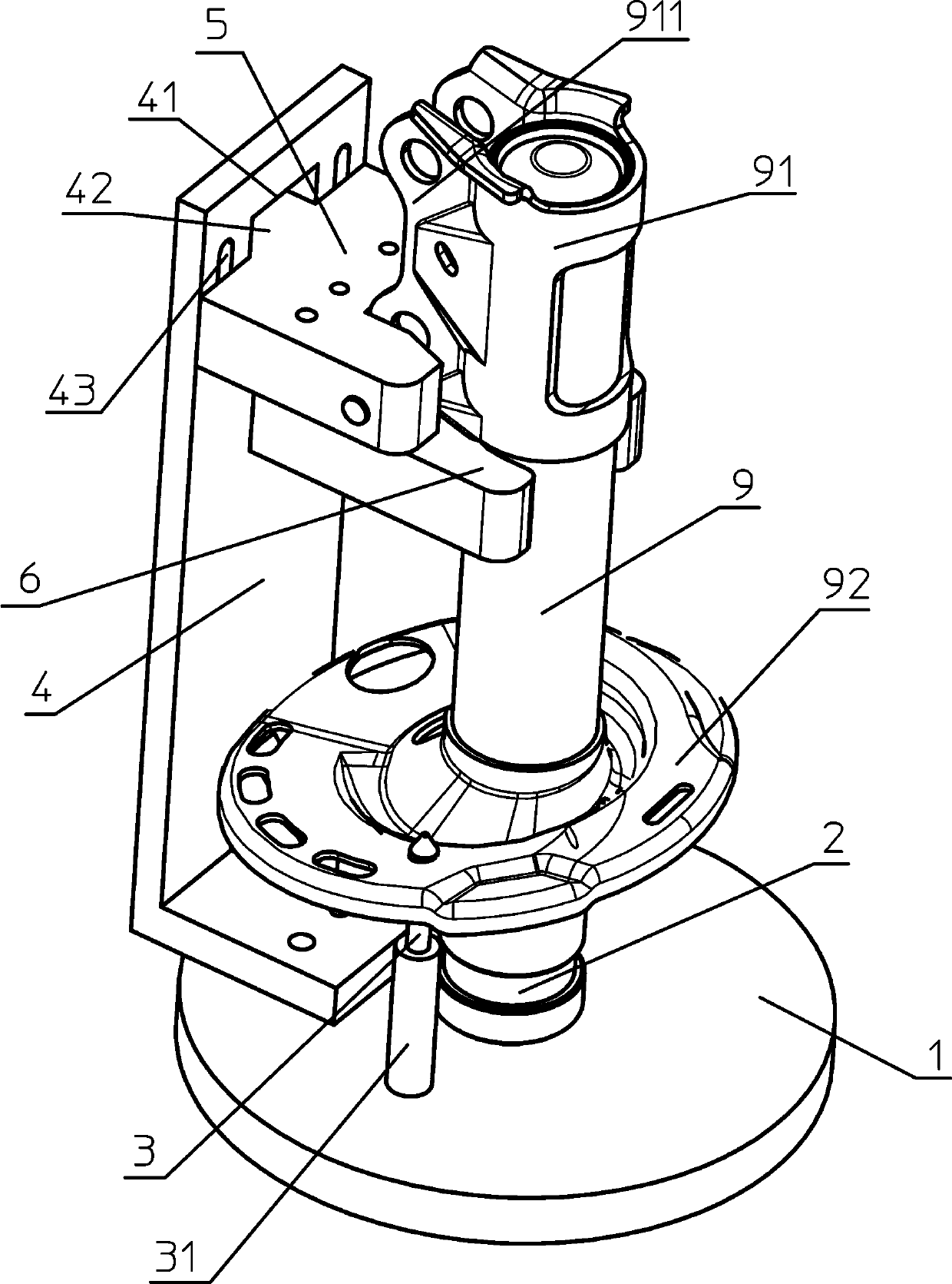 Welding tool for bracket on car shock absorber outer cylinder