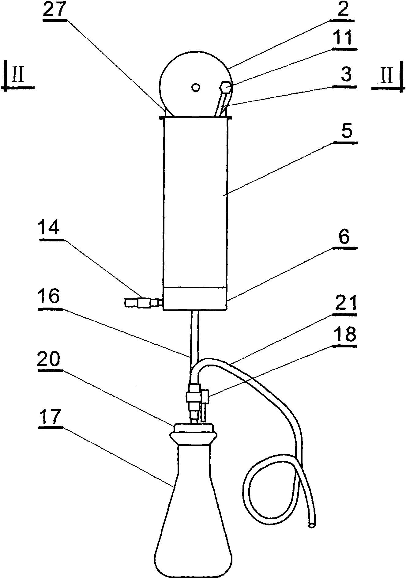 Handheld soil pore water sampler