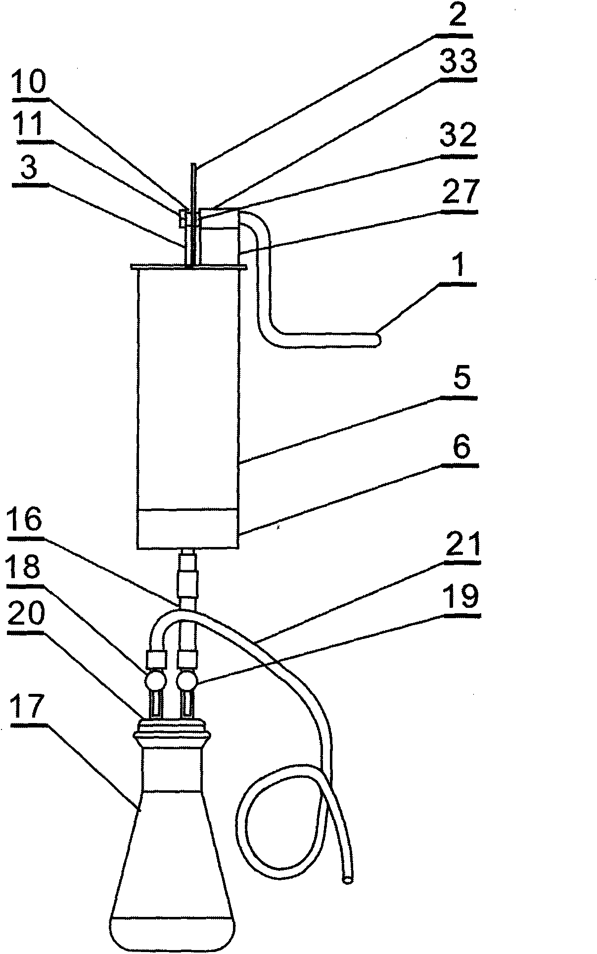 Handheld soil pore water sampler