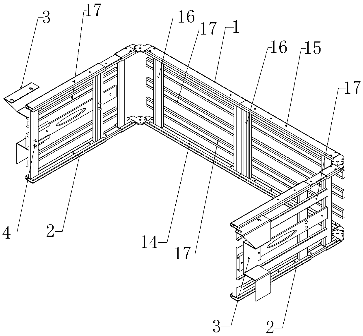 Portable push-and-pull type cargo box fence