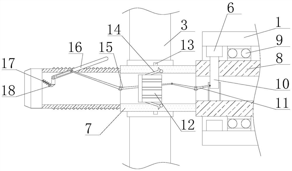 Grinding wheel safe installation and fixing mechanism