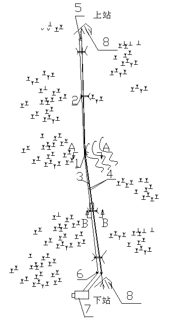 Quick-transporting method and quick-transport device for foldable temporary cableways