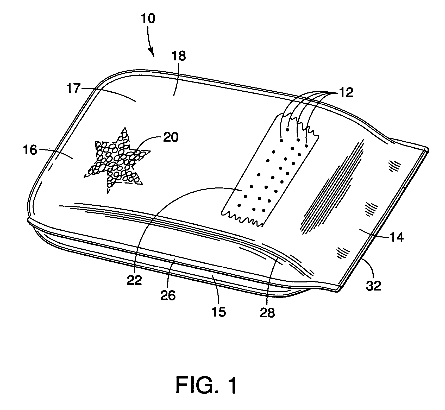 Plastic bag for fine powders