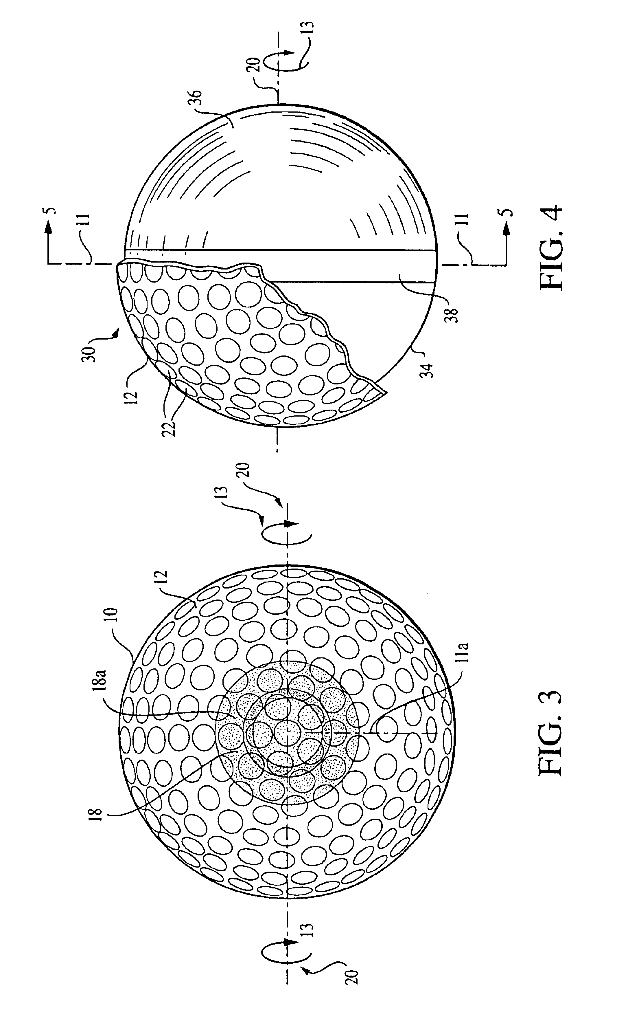 Golf ball having a controlled weight distribution about a designated spin axis and a method of making same