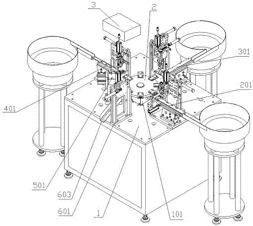 Automatic assembling machine for electronic components