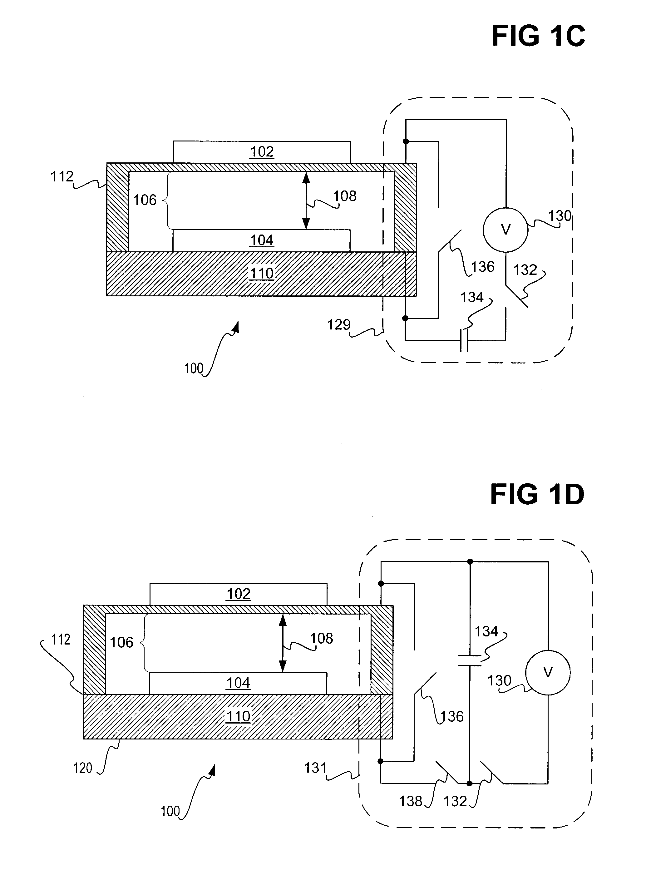 Optical interference pixel display with charge control