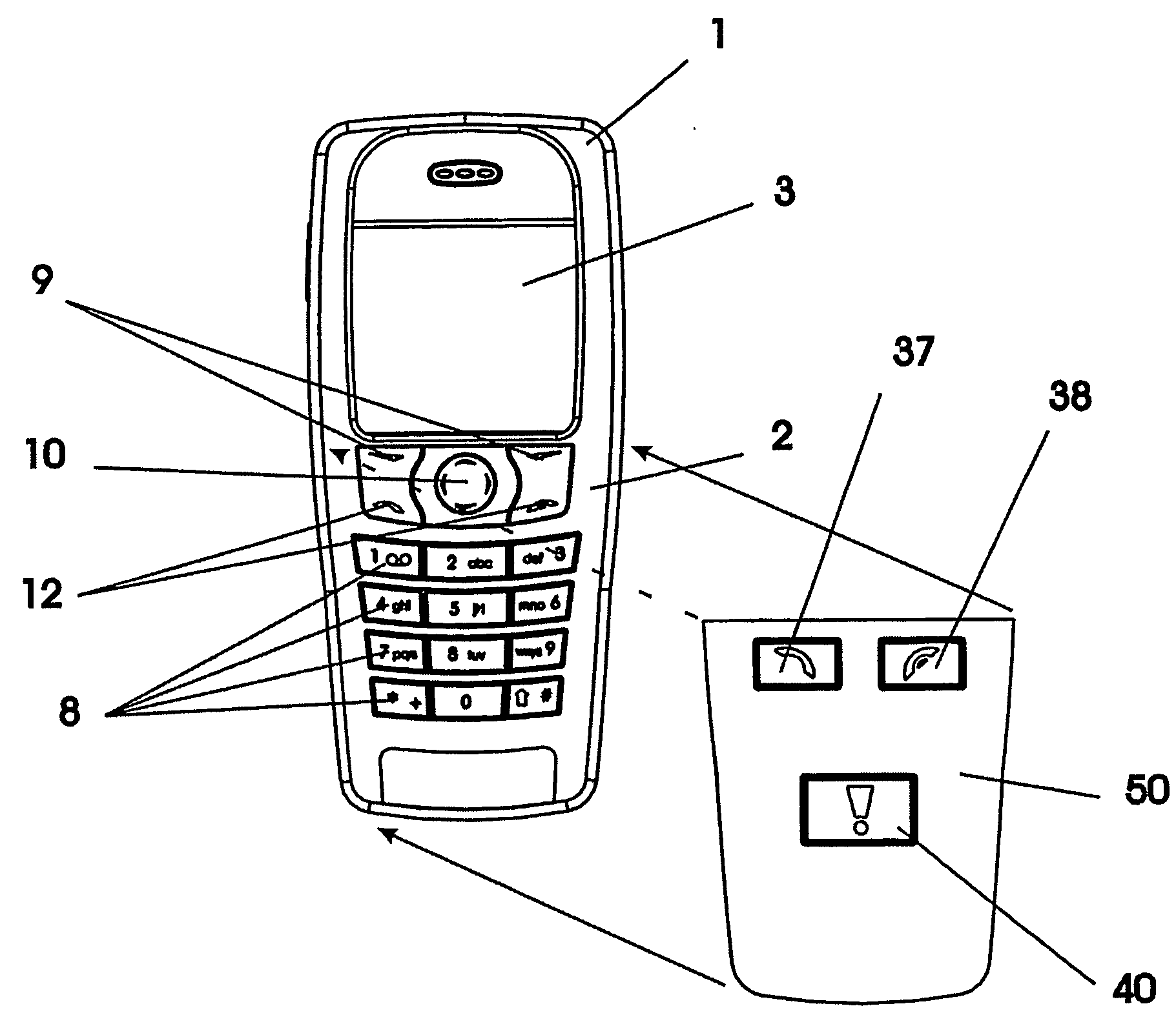 User attachable keypad