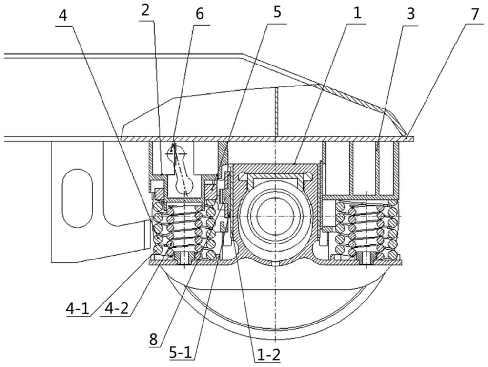 Axle box suspension device, bogie and railway wagon