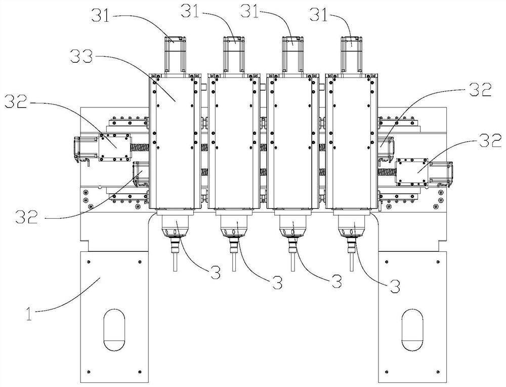 Multi-spindle efficient drilling and milling machine tool and drilling method thereof