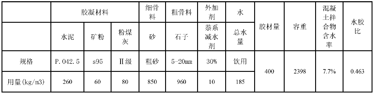 Determination method of cement concrete mixture water-cement ratio