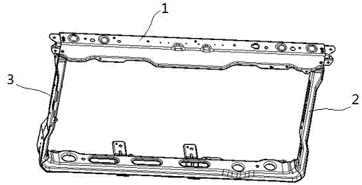 Mounting structure of water tank upper cross beam of automobile