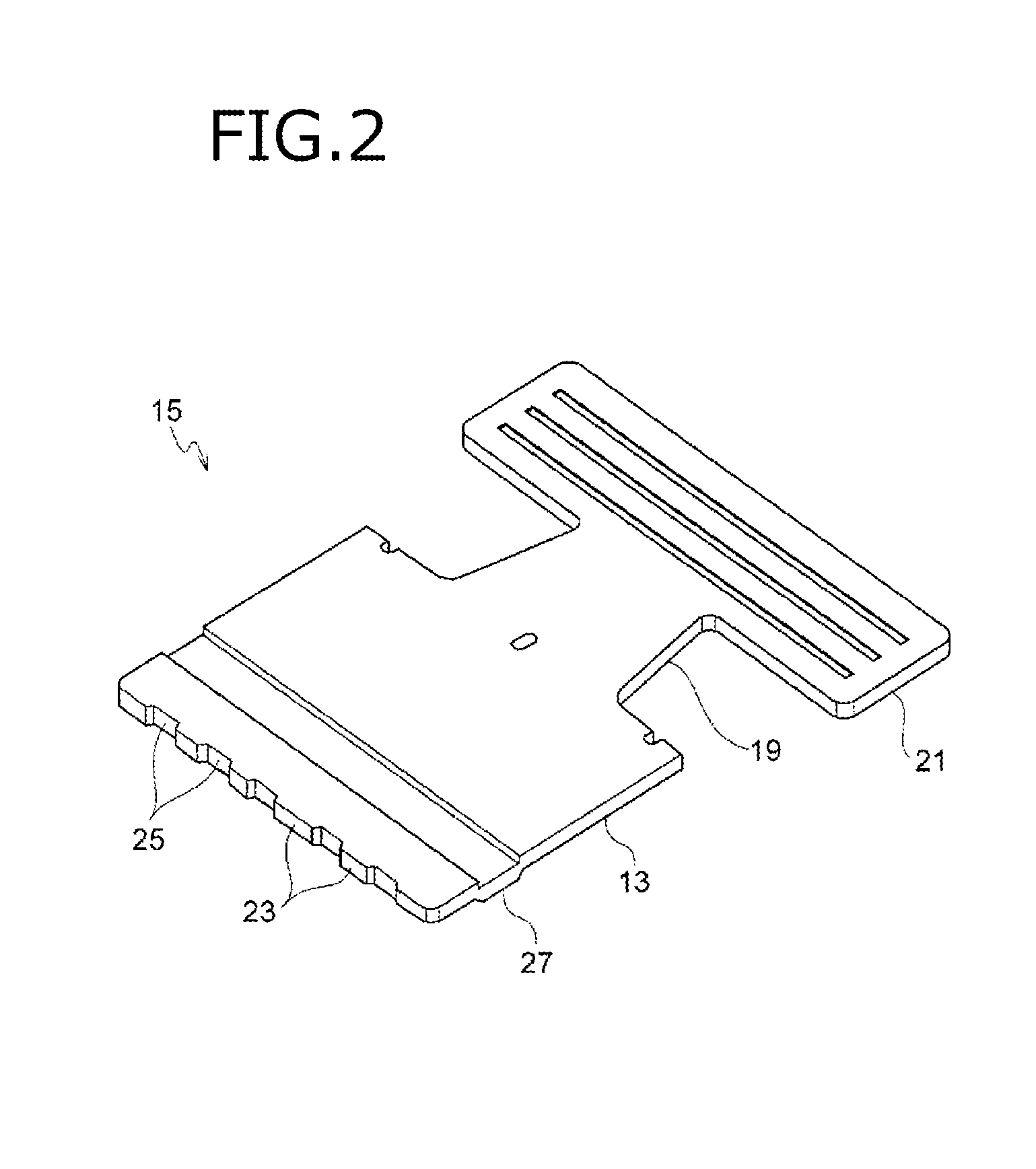 Female terminal having an elastic contact member with a plurality of curved contact portions