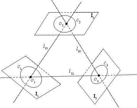 Solving camera intrinsic parameter by using image of center of sphere and orthogonality