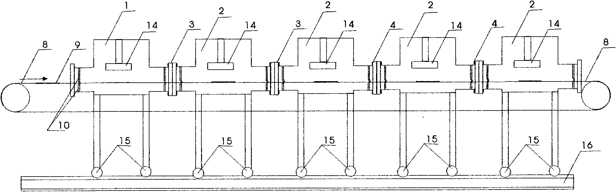 Modularization solar selective coat continuous coating device