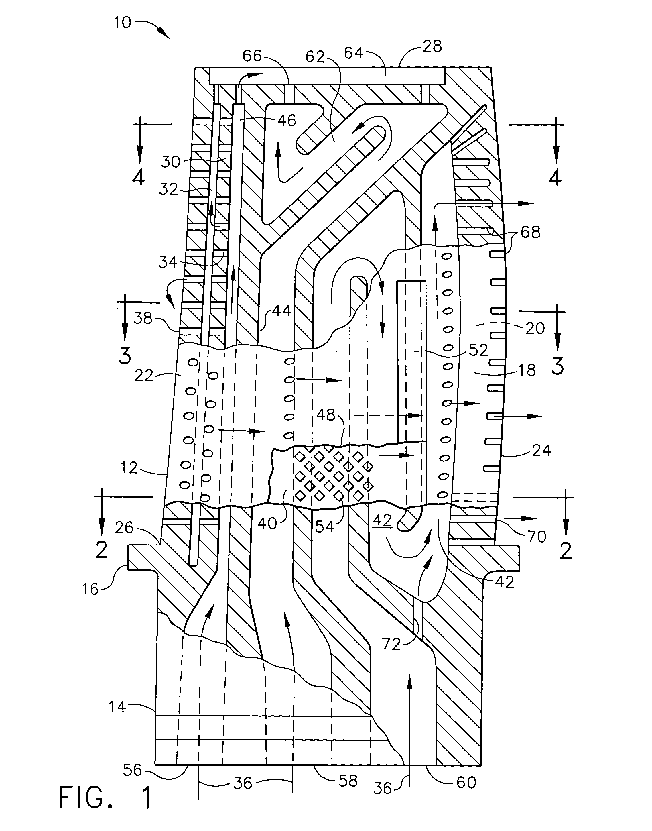 Integrated bridge turbine blade