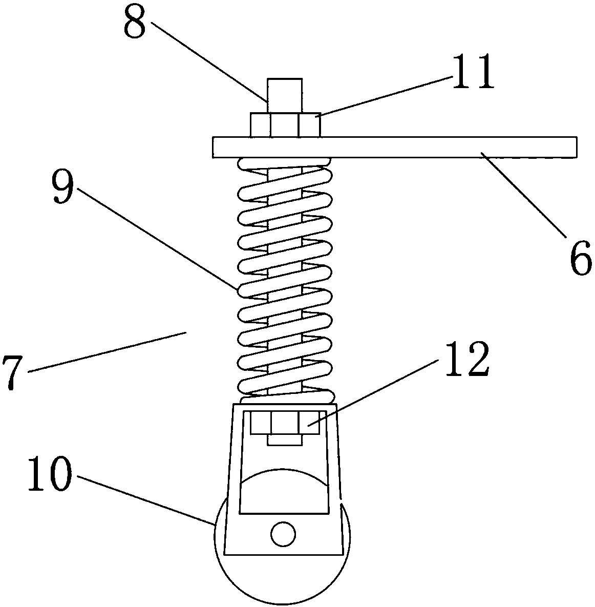 Metal sandwich plate laser welding mechanical type pressurizing device and use method