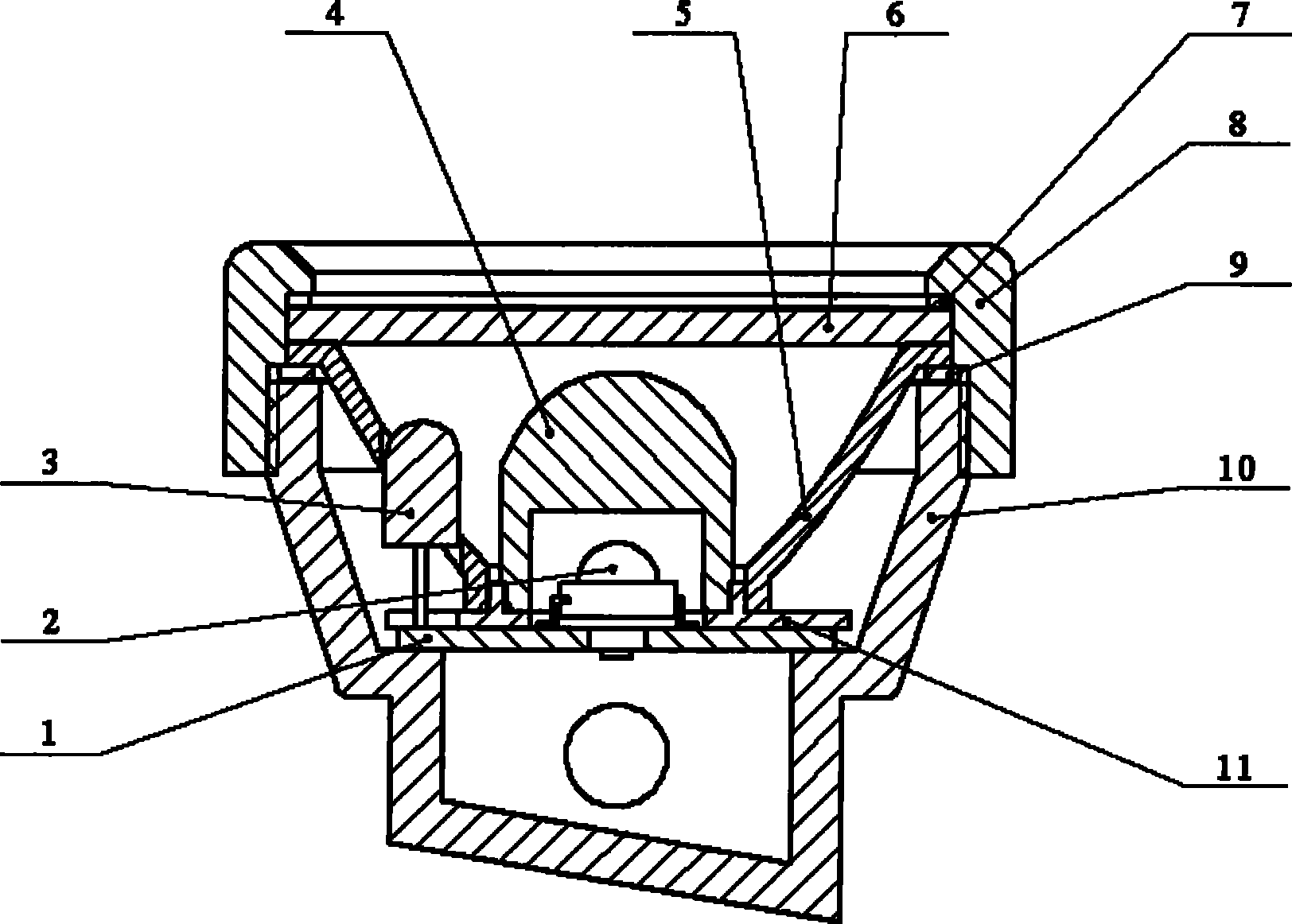 LED mine lamp using non-imaging optical system