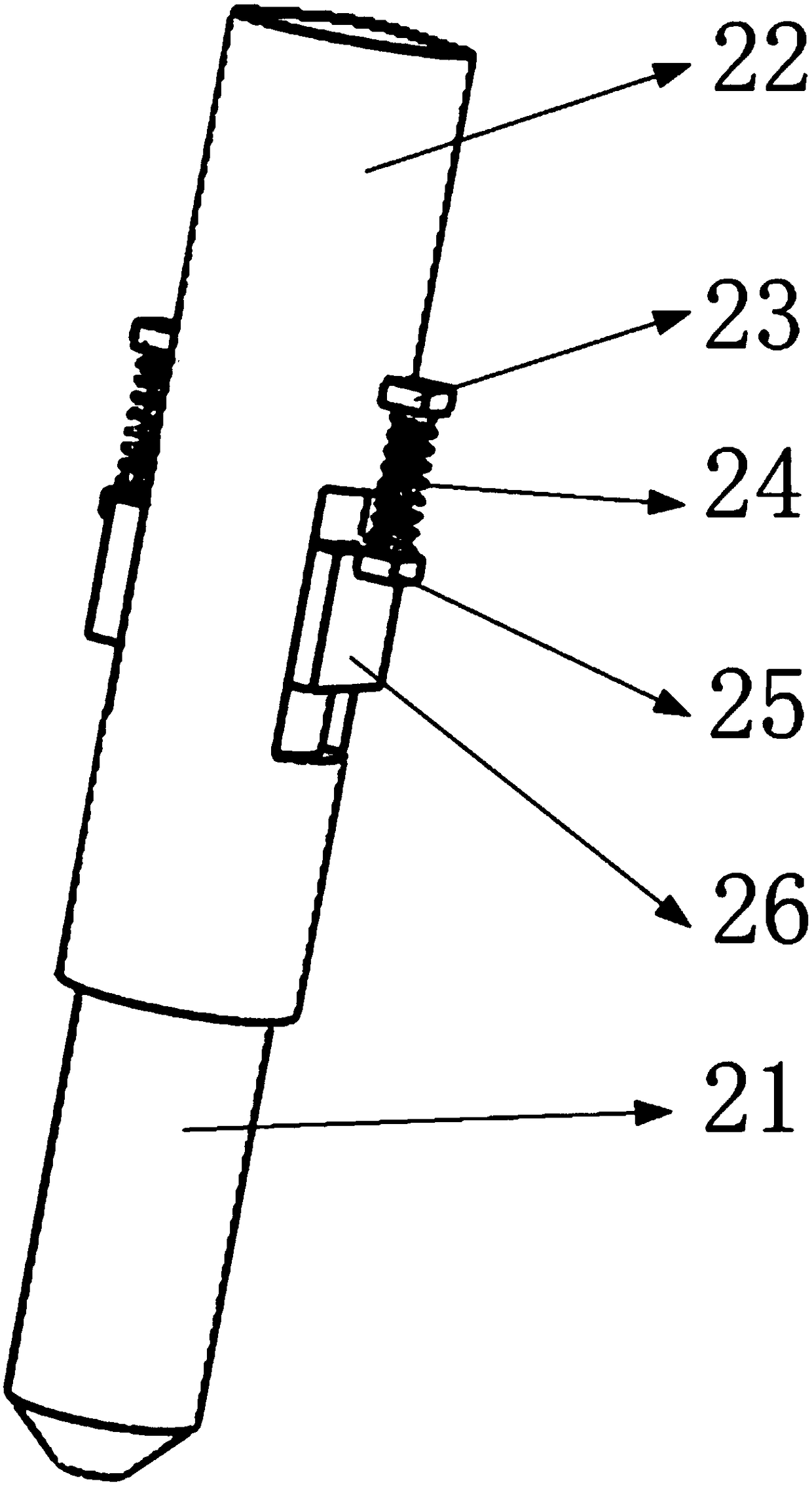 Drill rod displacement triggering mechanism