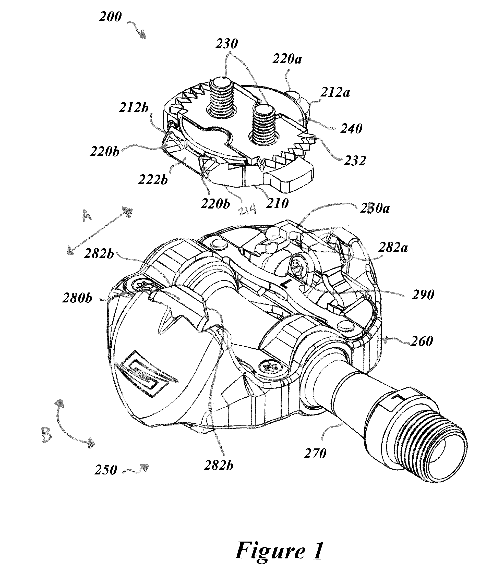 Pedal and cleat assembly