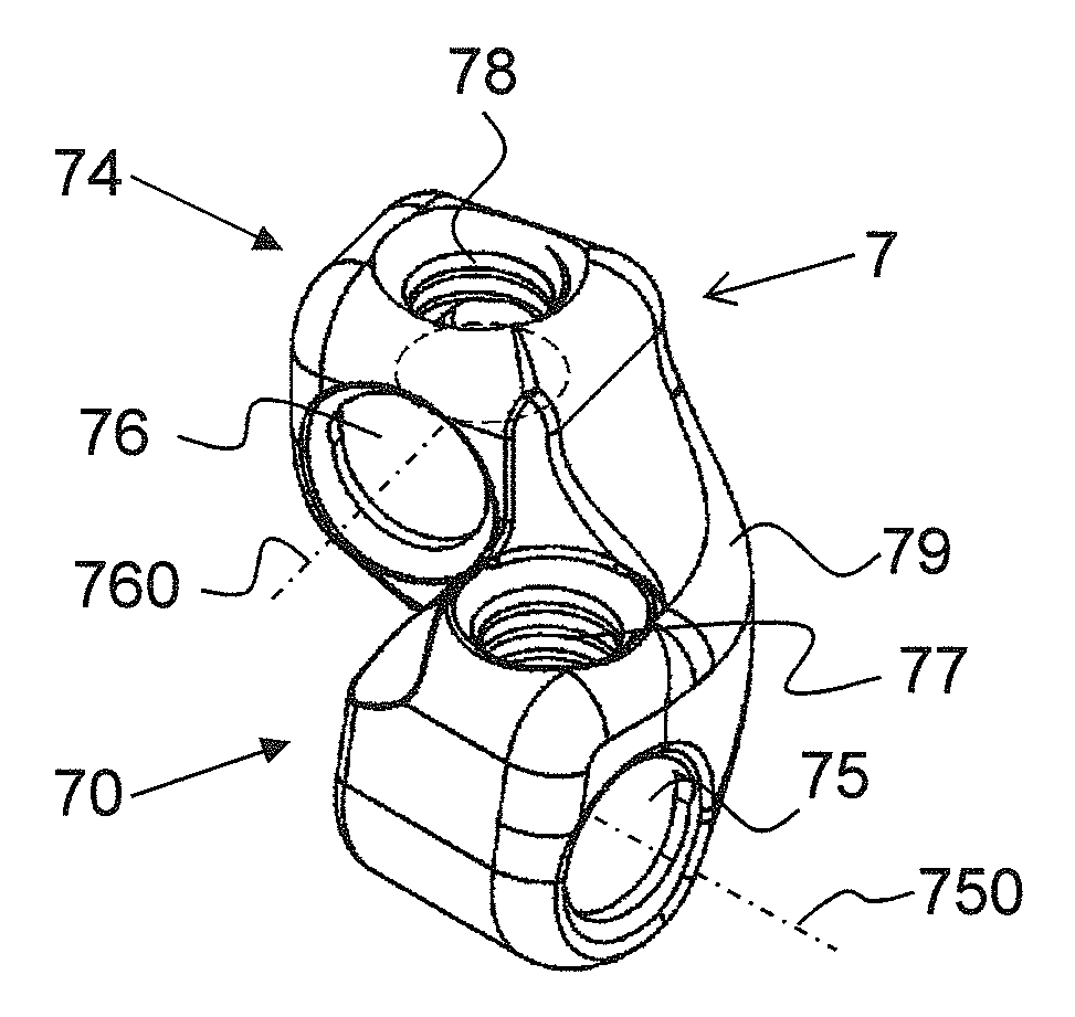 Iliac connector, connector head, spinal fixation system and method of stabilizing a spine